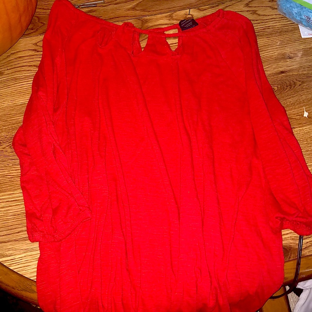 Red blouse